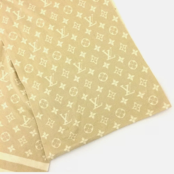 LOUIS VUITTON MONOGRAM CASHMERE SILK SCARF /A0614 - Picture 12 of 14